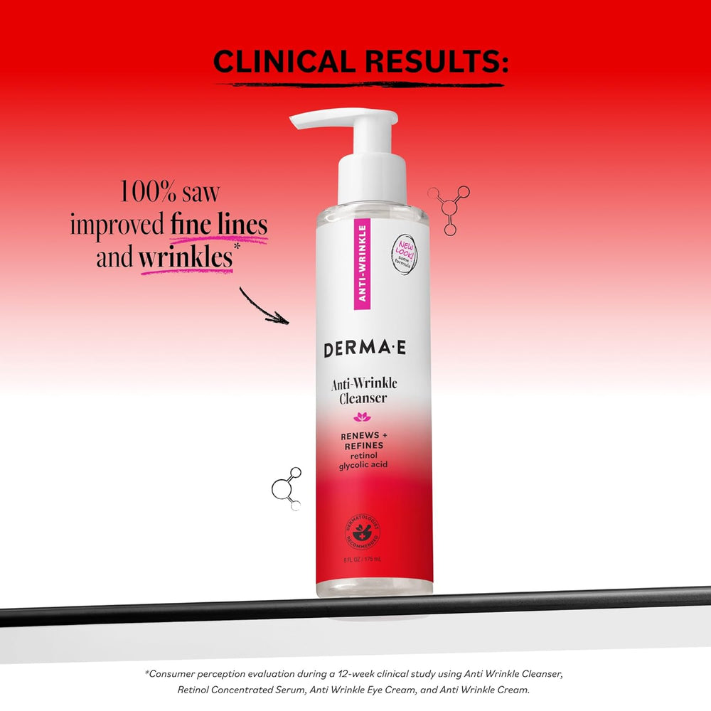 Anti-aging DERMA E facial cleanser for smoother refreshed looking skin