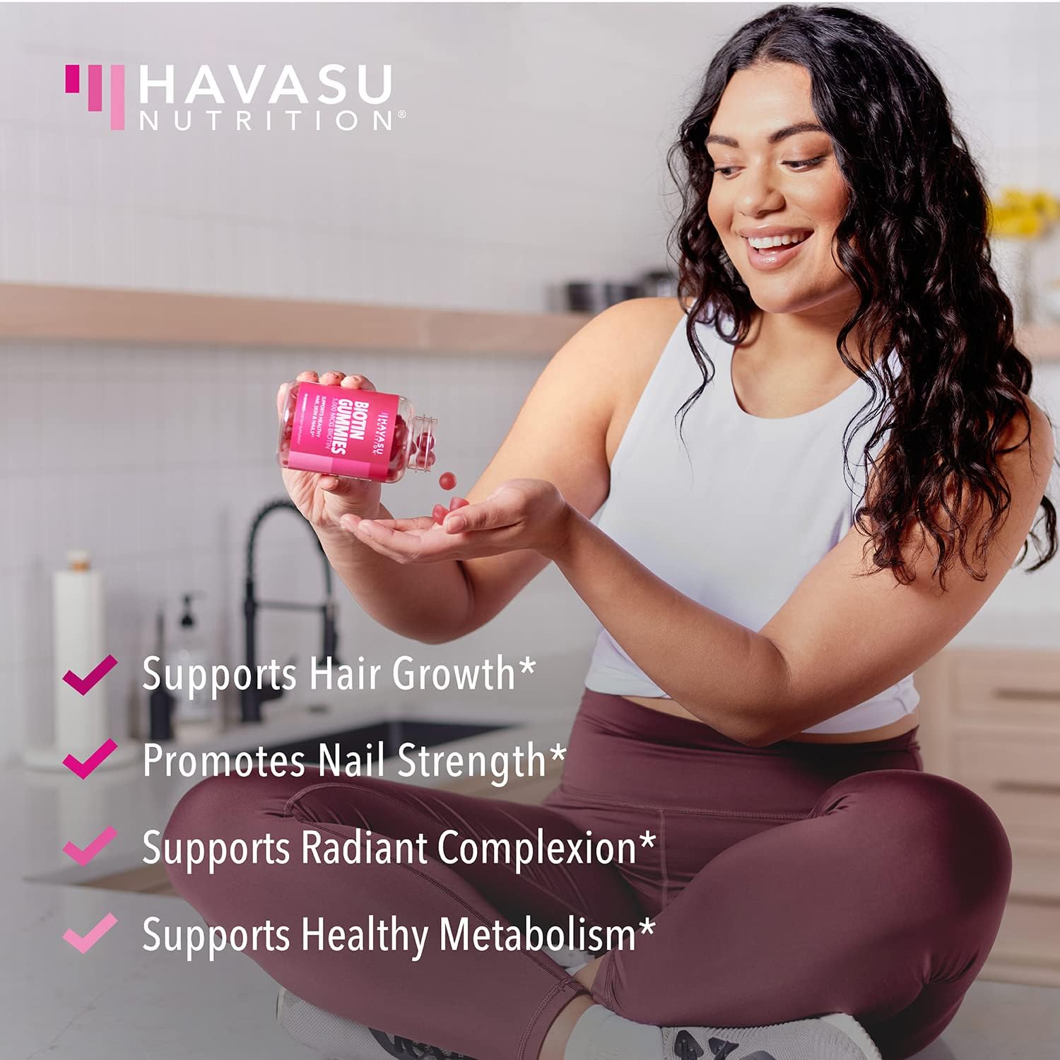 Vegan biotin gummies designed to support healthy hair radiant skin and strong nails