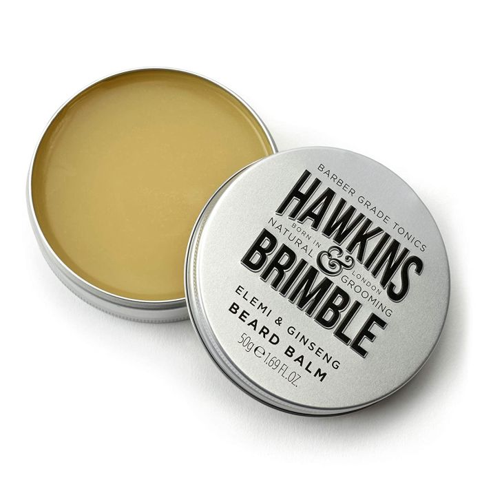 "Hawkins & Brimble Beard Balm tin – natural grooming for men, 50g"
