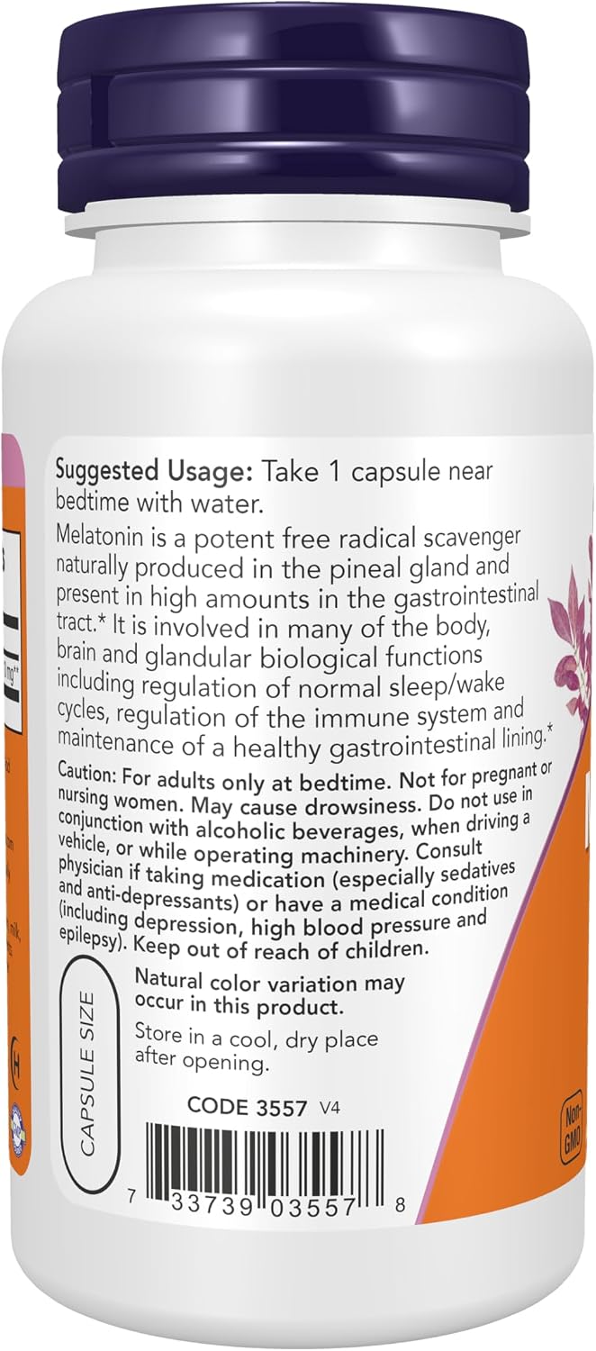 Melatonin 10 mg sleep support supplement with 100 vegetarian capsules