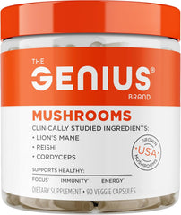 Non-GMO mushroom supplement for cognitive wellness energy and immune health support