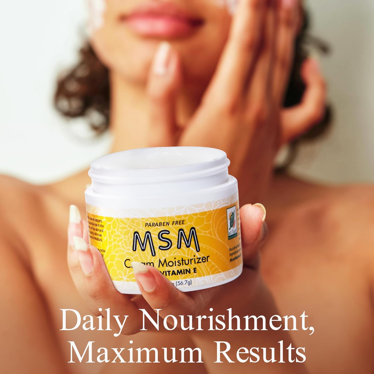 Vitamin E and MSM skin moisturizer designed for healthy skin appearance