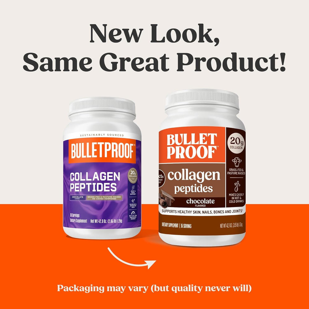 Bulletproof Chocolate Collagen Protein Powder for healthy skin, bone, and joint suppor