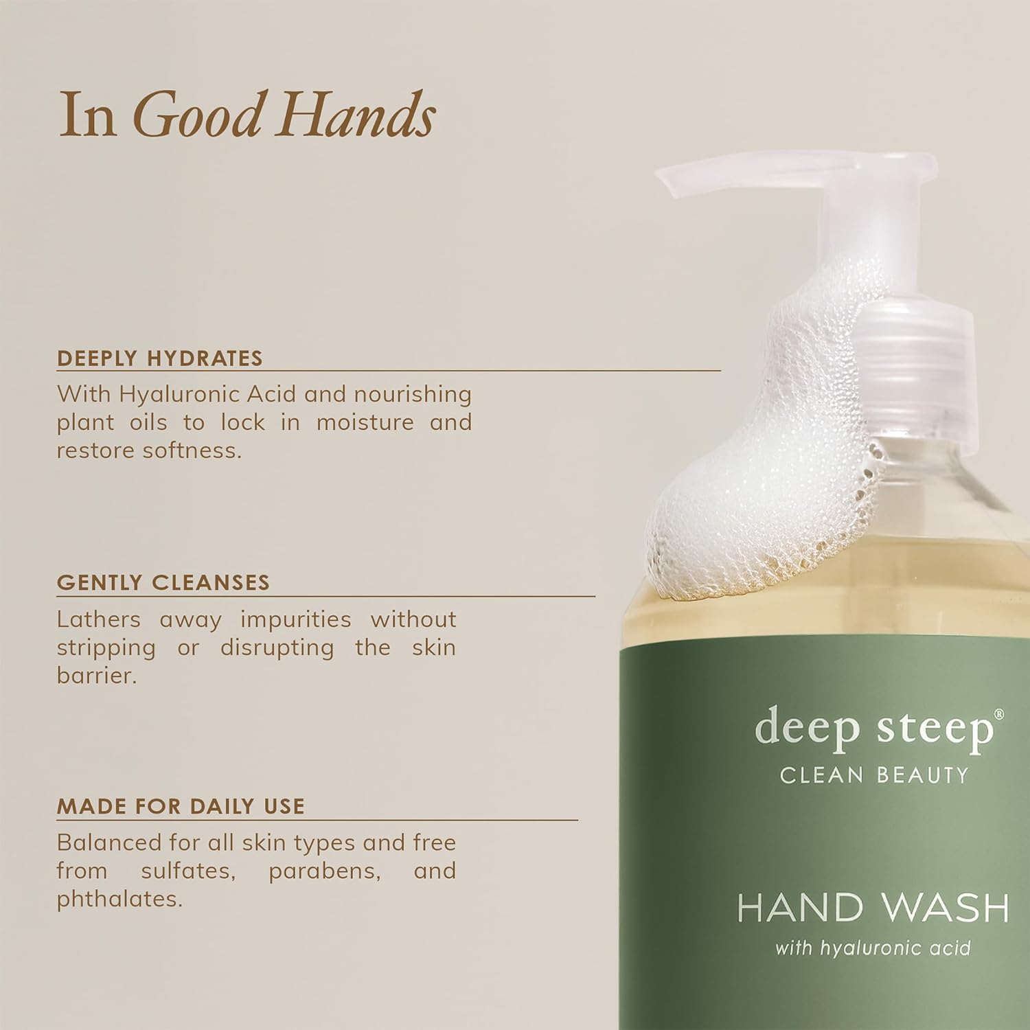 Deep Steep Tea Tree Mint hand wash 17.6 oz cruelty-free moisturizing formula