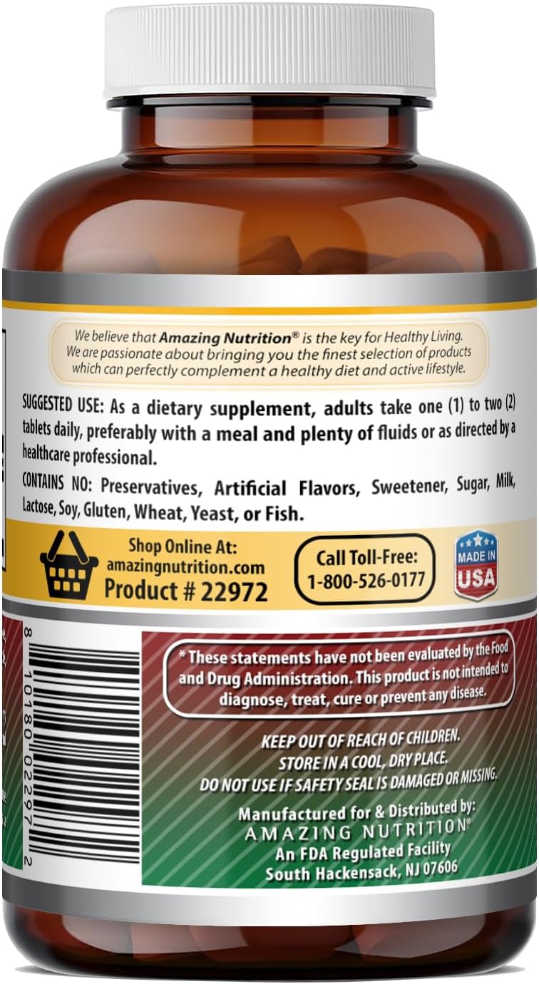 Daily iron support supplement bottle with ferrous sulfate formula 240 tablets