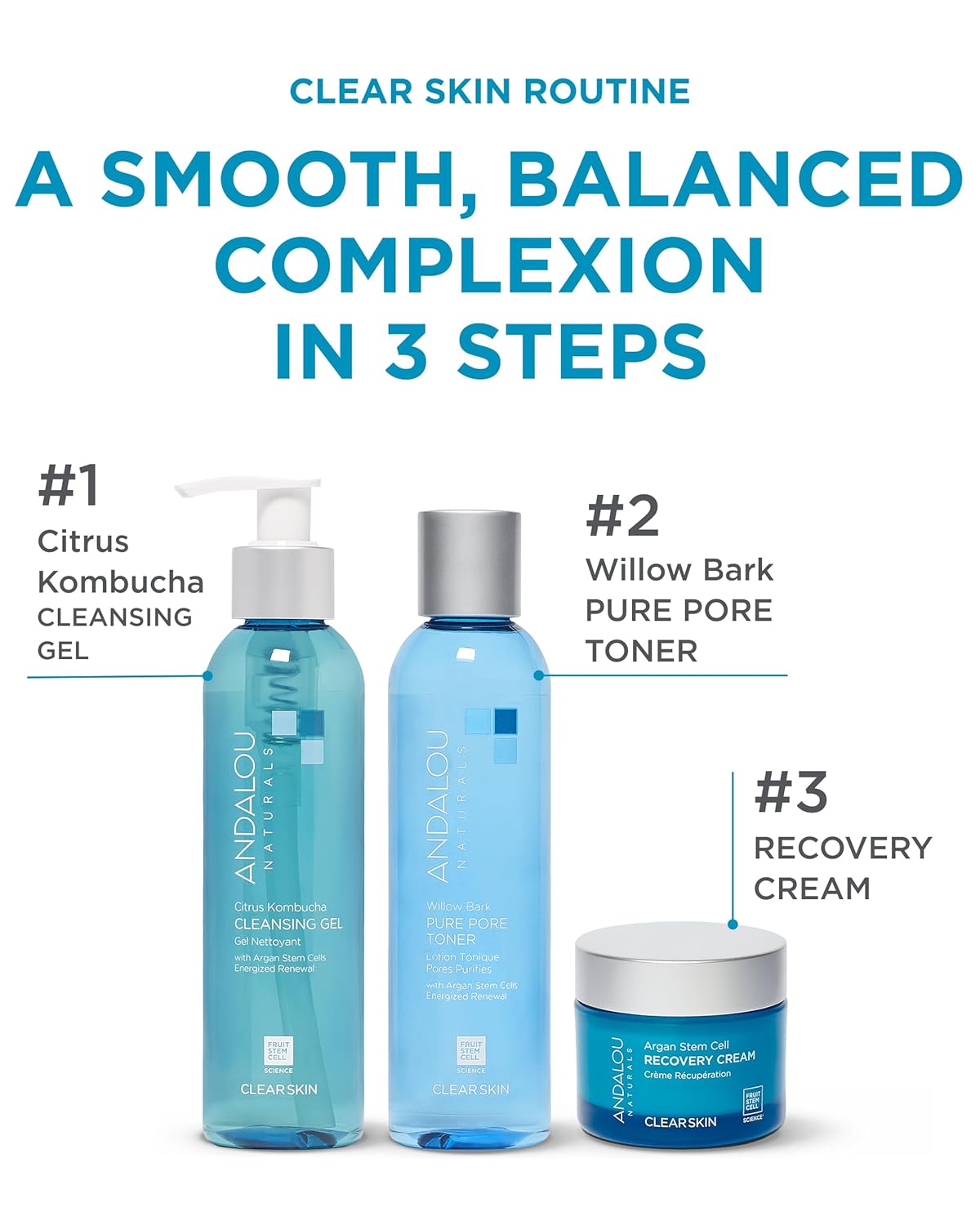 Andalou Naturals gel cleanser packaging with botanical skin care ingredients