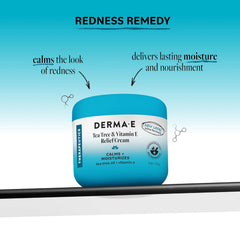 Deep moisturizing DERMA E skin cream with tea tree oil and vitamin E