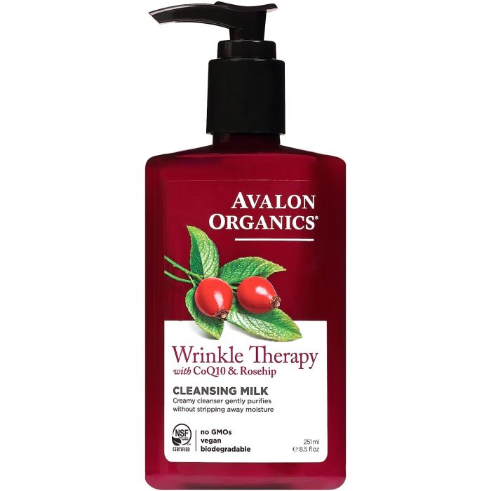 Cleansing Milk Wrinkle Therapy CoQ10 & Rosehip 8.5 Oz Avalon Organics