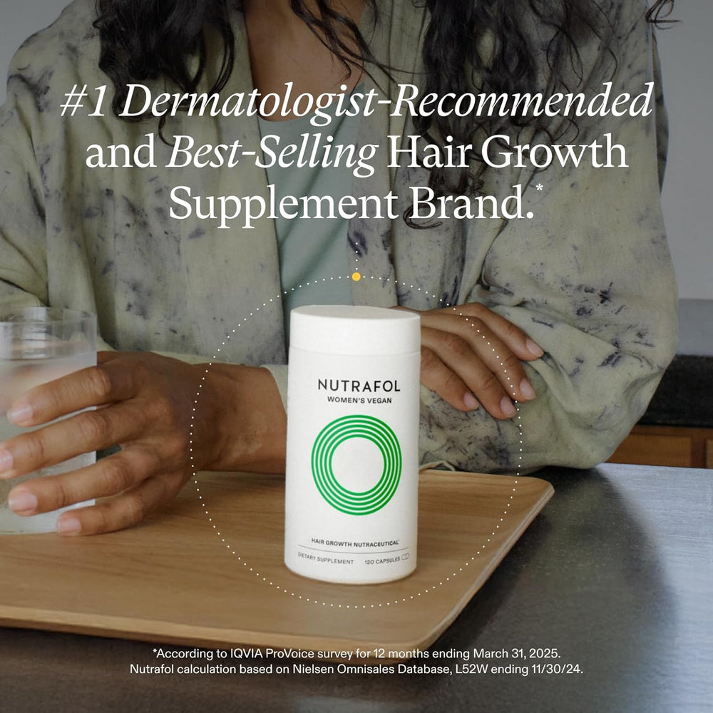 Nutrafol Women’s Vegan clinically tested supplement for thicker hair