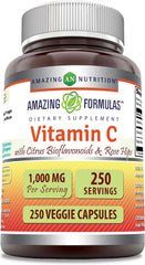 Vitamin C with Rose Hips and Citrus Bioflavonoids for antioxidant and collagen support