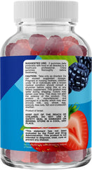 Vegan prebiotic fiber gummies for regularity and gut balance support