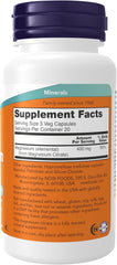 NOW Magnesium Citrate supplement facts label with 400 mg magnesium per serving