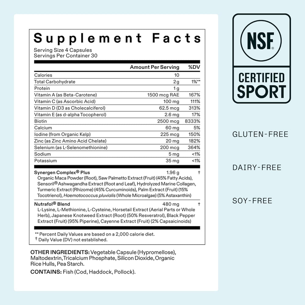 Nutrafol Women’s Balance drug-free hair nutraceutical for fuller thicker hair support