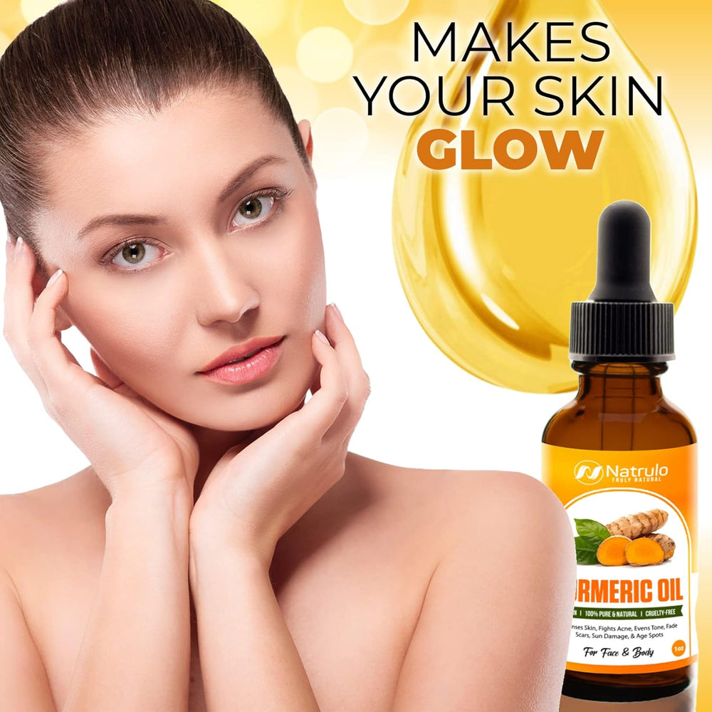 Natrulo turmeric face oil with cruelty free and non GMO natural ingredients