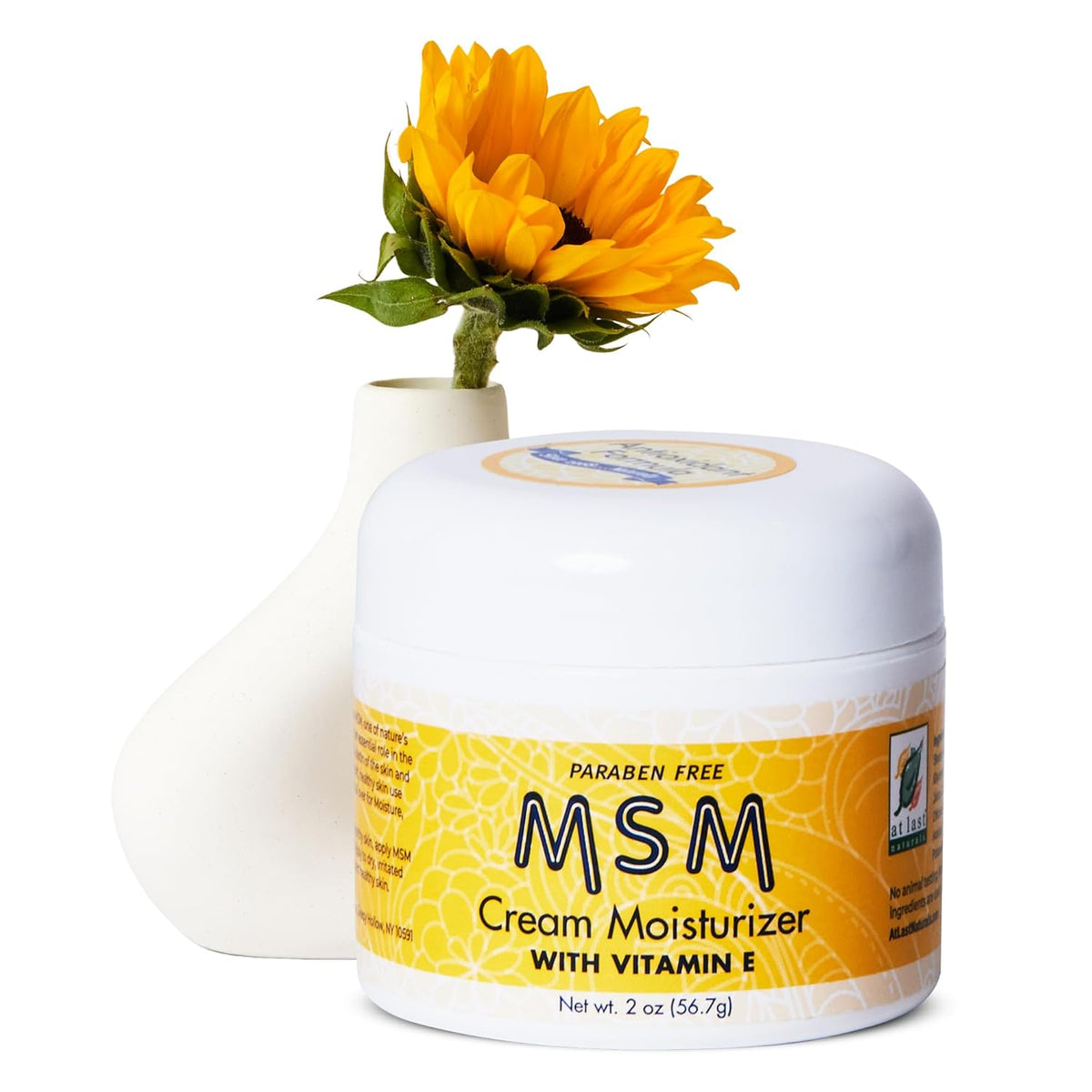 MSM moisturizing cream with vitamin E for smooth refreshed healthy-looking skin