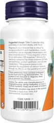 NOW Foods Magnesium Citrate bottle, 60 vegan capsules for nervous system support