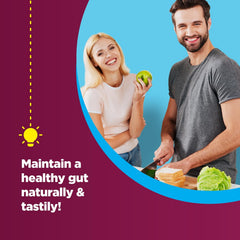 Sugar-free fiber gummies with chicory root for adult digestive wellness