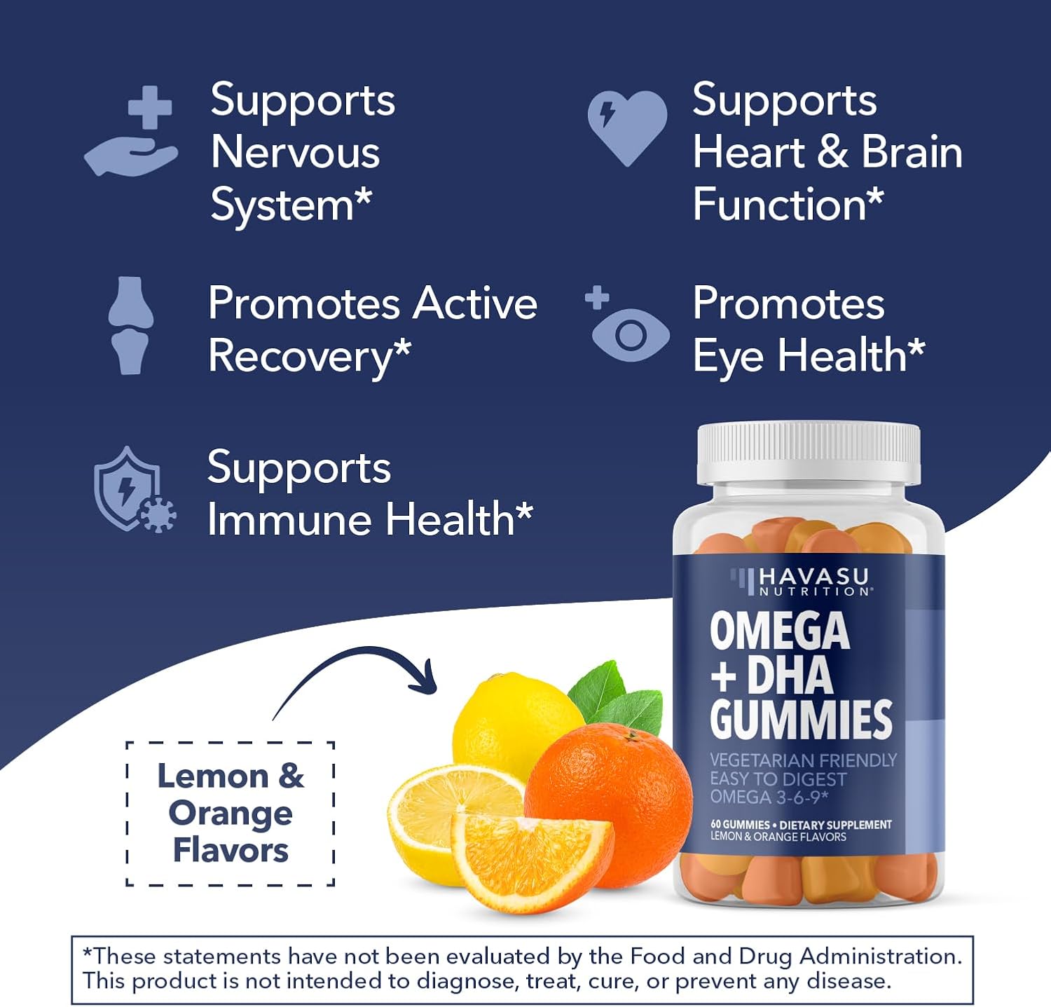 Fish oil alternative gummies with DHA for adult wellness