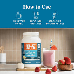 Value size Bulletproof vanilla collagen supplement for daily protein support