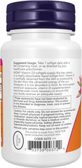 NOW Vitamin D-3 high potency supplement bottle with 120 softgels