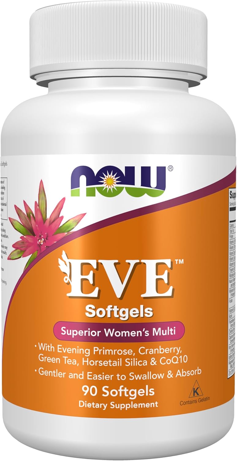 NOW EVE Softgels Superior Women’s Multi 90 softgels front bottle label
