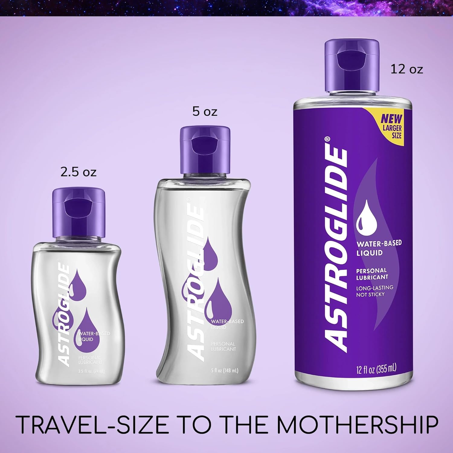 Compact Astroglide water-based lubricant for travel and daily intimacy support