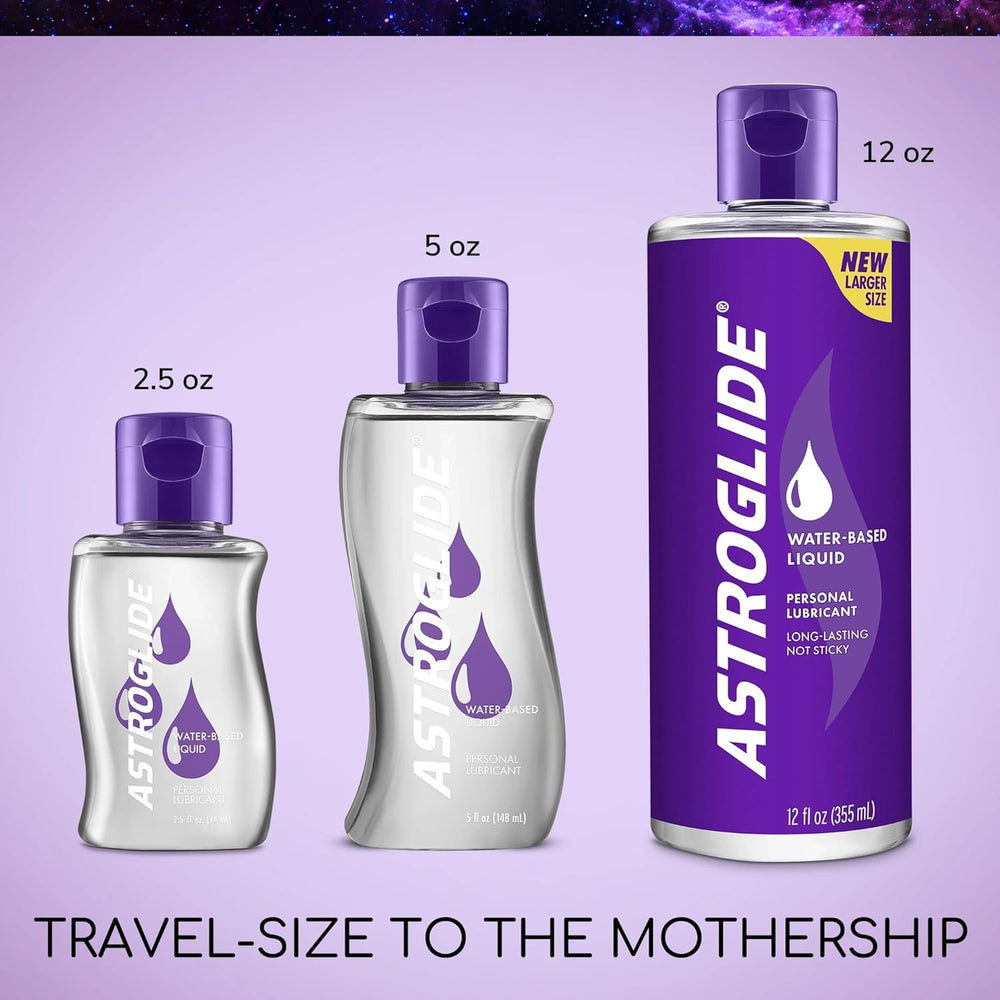 Compact Astroglide water-based lubricant for travel and daily intimacy support