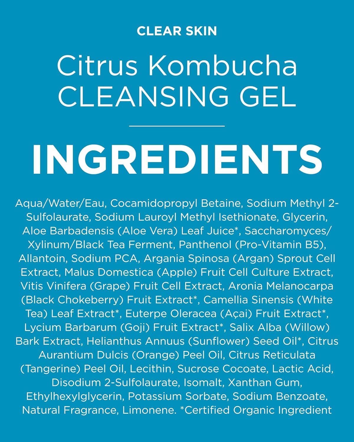 Andalou Naturals gel cleanser packaging with botanical skin care ingredients