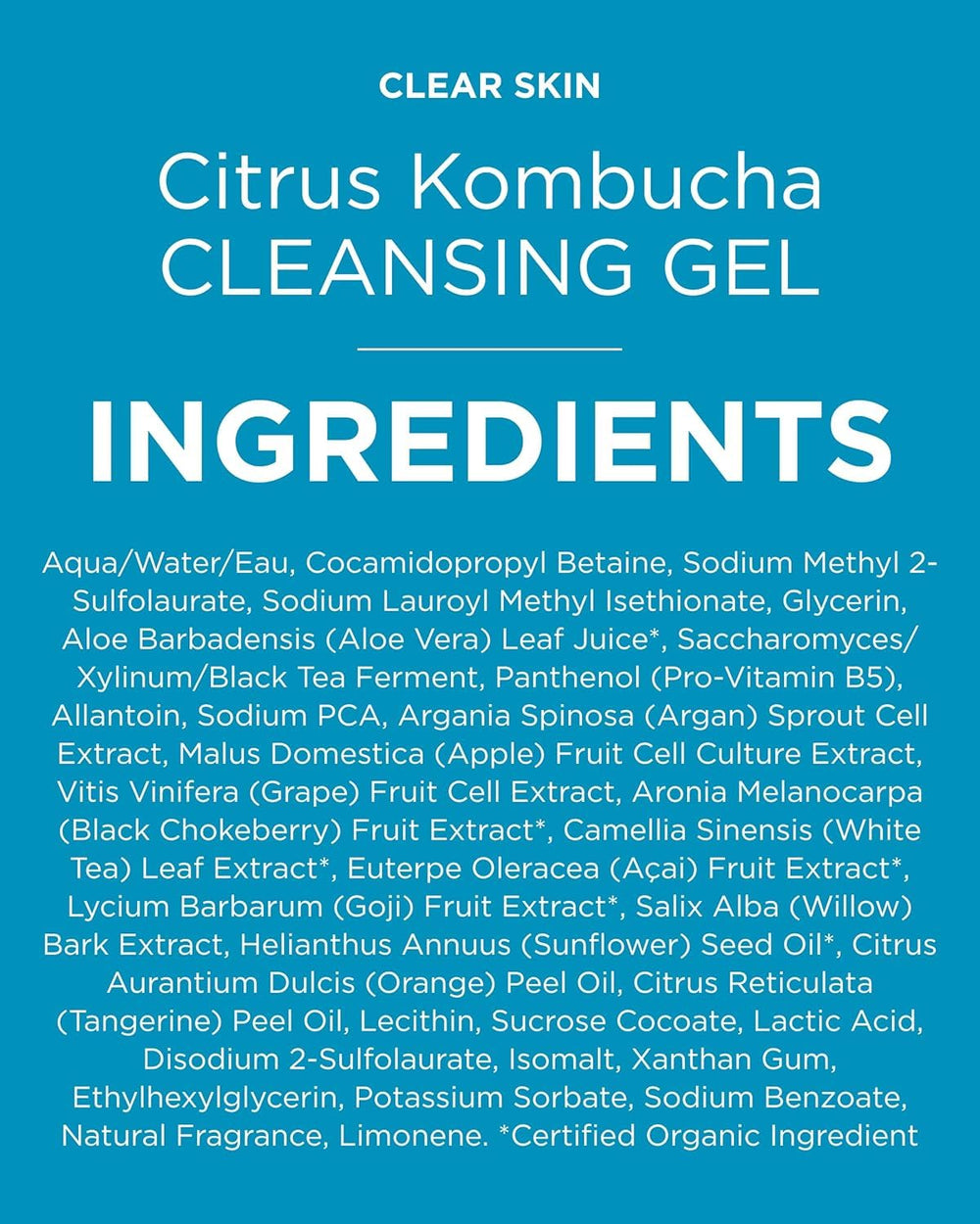 Andalou Naturals gel cleanser packaging with botanical skin care ingredients