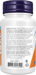 NOW molecularly distilled Omega-3 Fish Oil 30 softgels front label