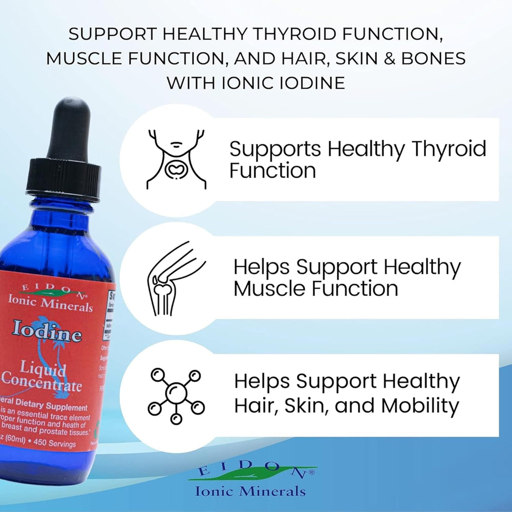 Eidon Ionic Minerals Iodine supplement facts with 226 mcg iodine