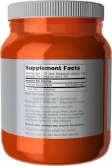 Creatine Monohydrate supplement facts label showing 5 g per serving