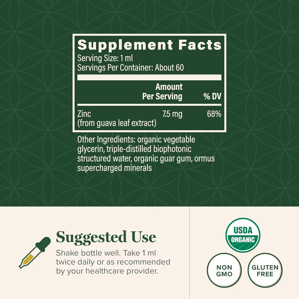 Global Healing liquid zinc supplement for hormone balance and healthy aging support