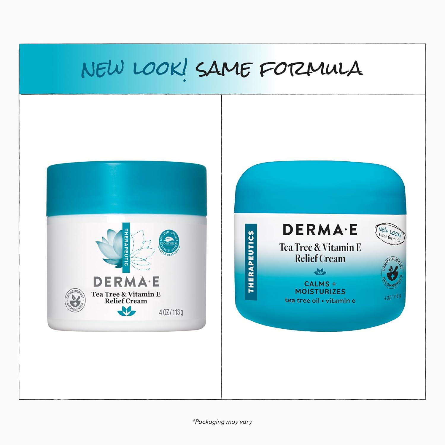 DERMA E Tea Tree and Vitamin E Relief Cream for dry irritated skin care