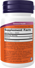 Melatonin 5 mg sustained release sleep support supplement front label