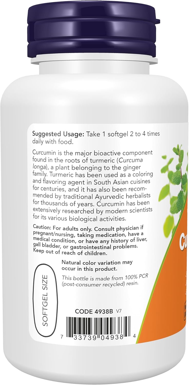 Turmeric Curcumin Gels herbal supplement with 95% curcuminoids