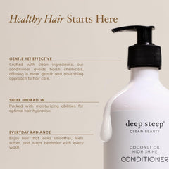 Clean beauty conditioner with rice protein and glycerin for silky hair