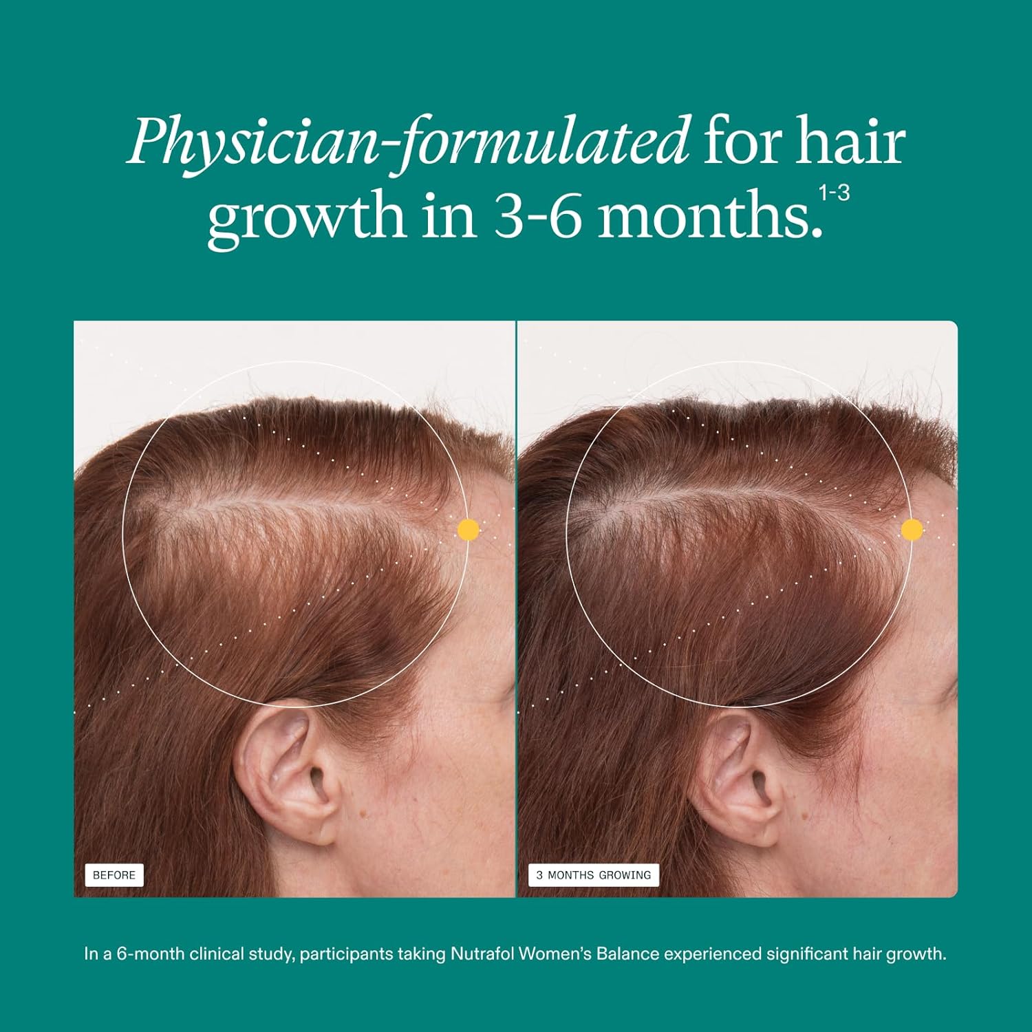 Women’s Balance hair growth capsules with biotin collagen and adaptogenic herbs