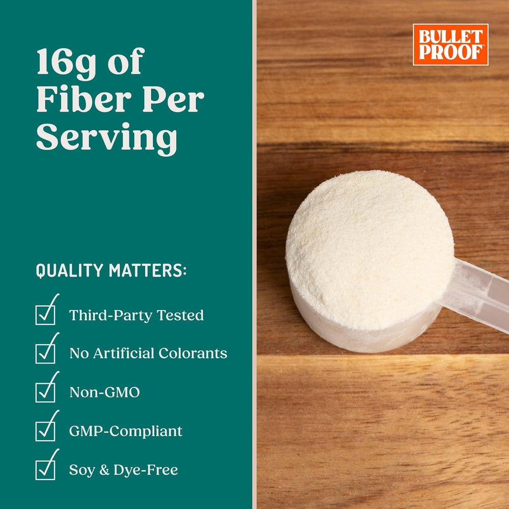 Non-GMO Bulletproof prebiotic fiber powder for daily gut microbiome support