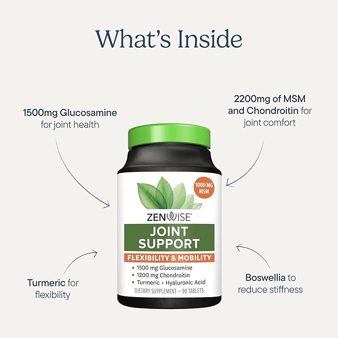 Zenwise joint mobility supplement made in USA dairy free formula bottle image
