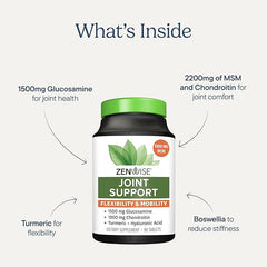 Zenwise joint mobility supplement made in USA dairy free formula bottle image