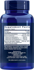 Supplement facts label for Life Extension Vitamins D and K with Sea-Iodine daily capsules
