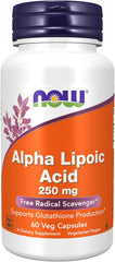 Alpha Lipoic Acid 250 mg Veg Capsules 60 count bottle front view