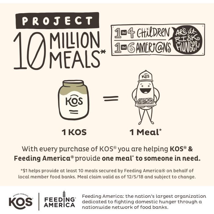 KOS Organic Plant Protein Powder Vanilla Flavored 39.15 Oz Vegan