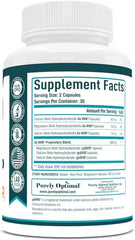Purely Optimal Keto BHB supplement facts label with goBHB blend