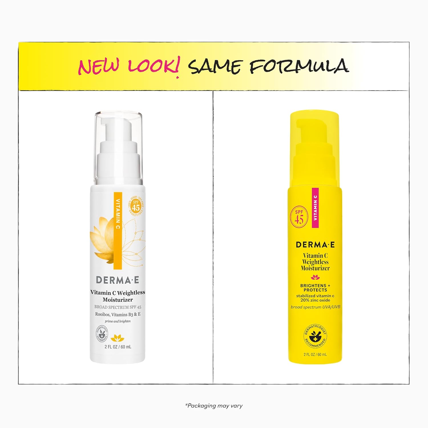 DERMA E Vitamin C Face Moisturizer SPF 45 with mineral sunscreen protection