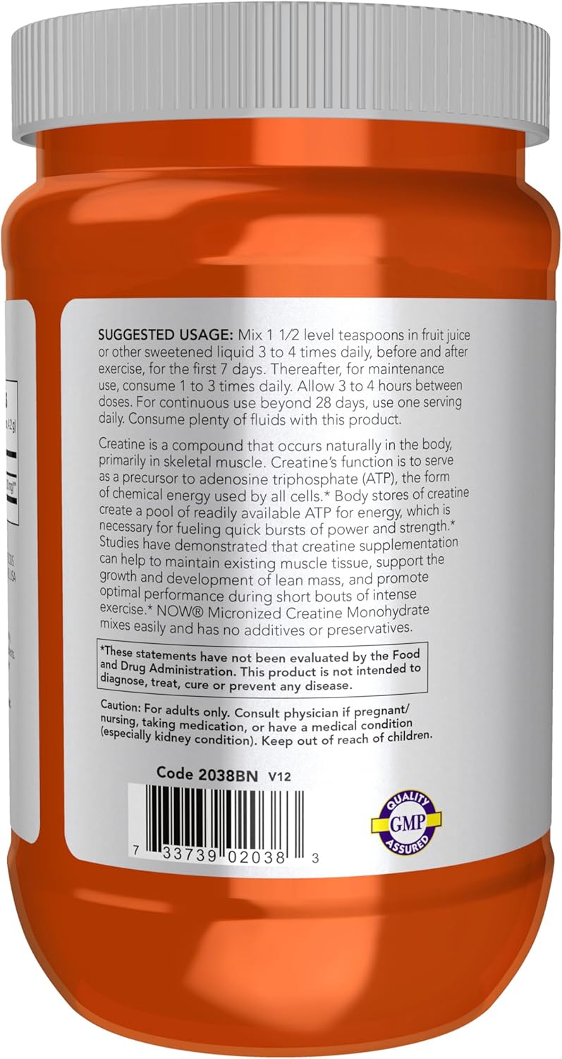 Pure creatine powder label showing muscle fuel and lean mass support