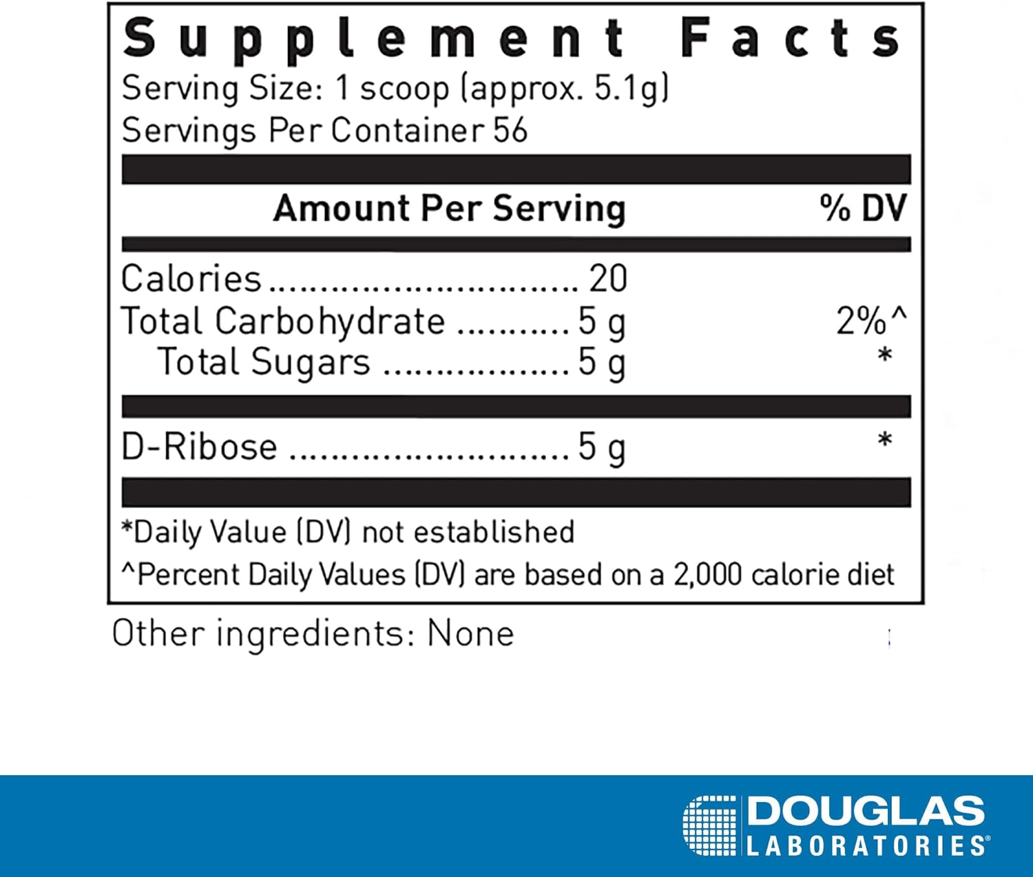 Douglas Laboratories Corvalen pure D-ribose formula for fatigue and endurance support