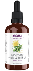 NOW Solutions Rosemary Scalp &amp; Hair Oil bottle with dropper, 2 fl oz