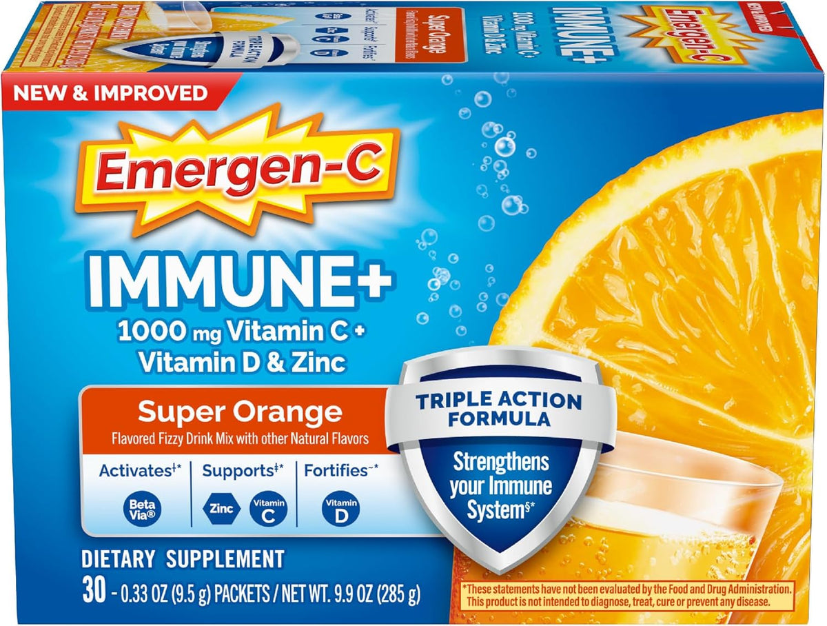 Immune support drink mix with antioxidants electrolytes and B vitamins by Emergen-C